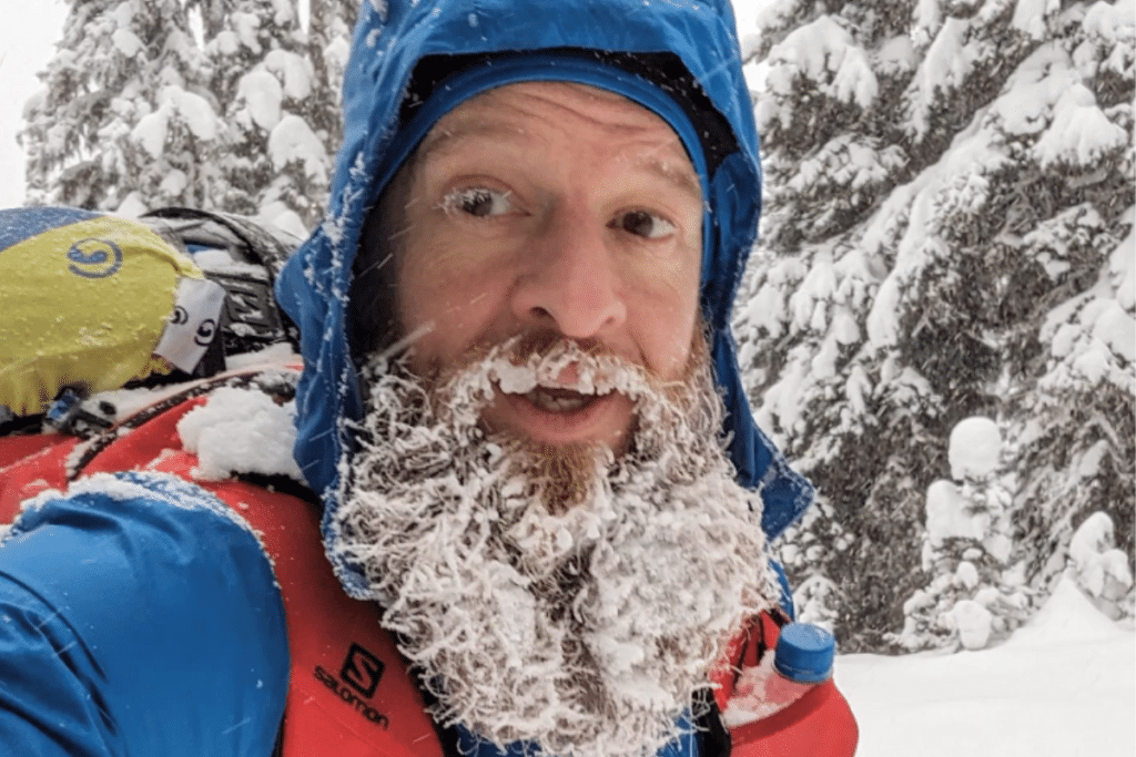 Unlike most endurance athletes, Gary Robbins sports a sizeable beard.
